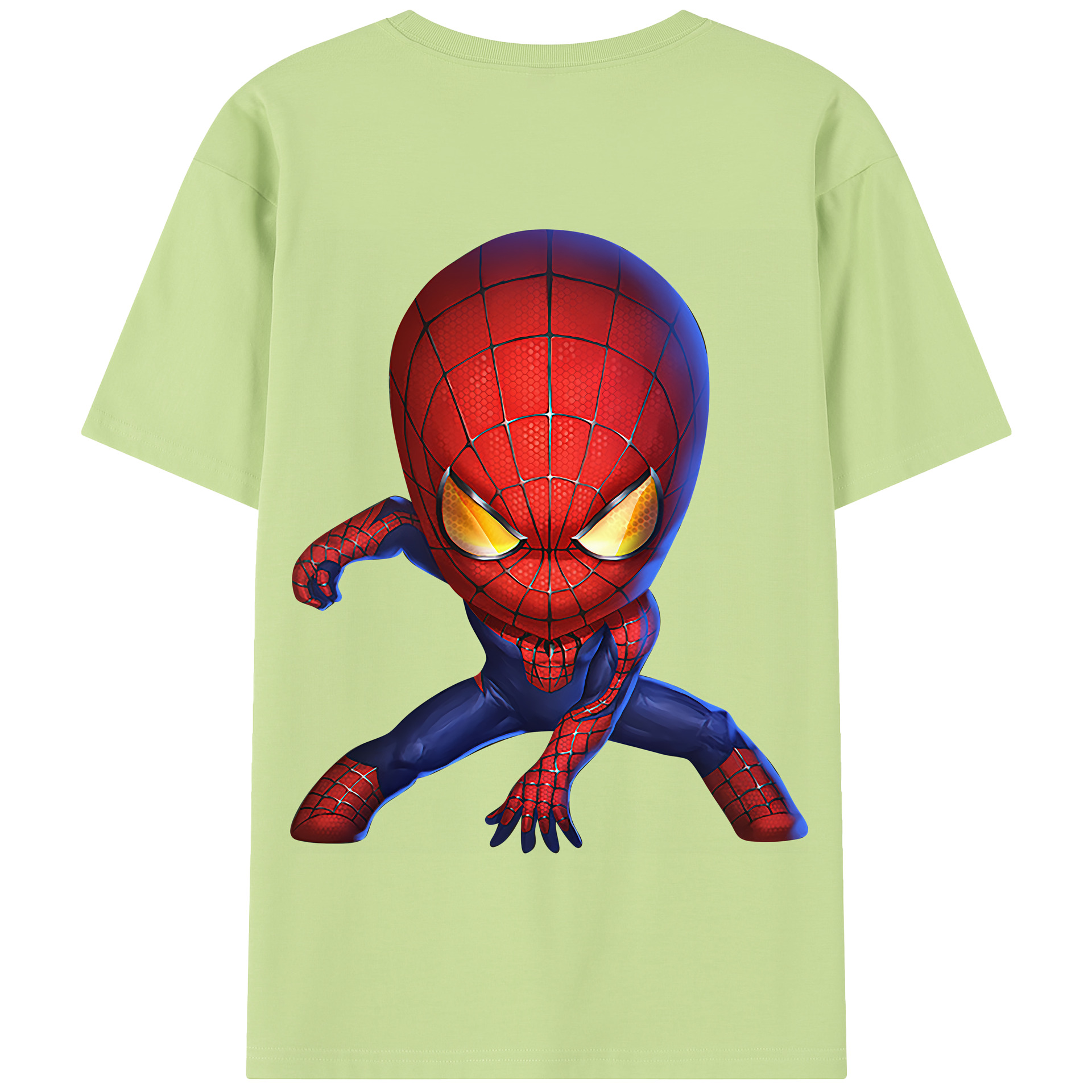 （画像用） Spider Man スパイダーマン 綿100％半袖Tシャツ（背面プリント）